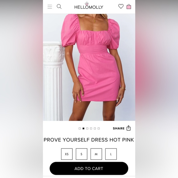 selling hello molly hot pink prove yourself mini dress - Picture 1 of 2